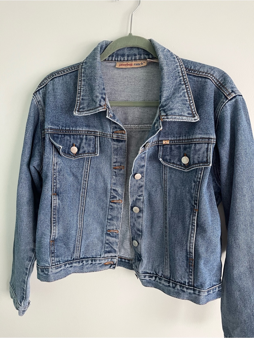 90s Vintage Jitterbug Ranch Blue Denim Jacket